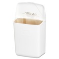 Feminine Care Dispensers & Receptacles | HOSPECO 250-201W 1 Gallon PPC Plastic Wall Mount Sanitary Napkin Receptacle-ABS - White image number 0