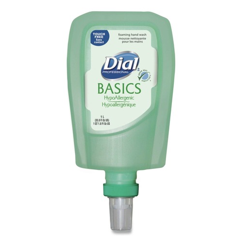 Soap Refills | Dial Professional 16722EA Basics 1 Liter Hypoallergenic Foaming Hand Wash Refill for FIT Touch Free Dispenser - Honeysuckle image number 0