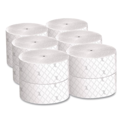 Toilet Tissues | Scott 07006 Essential Coreless JRT Septic Safe 1150 ft. 2 Ply Tissues - White (12/Carton) image number 0