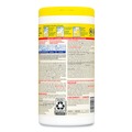 Cleaning Cloths & Wipes | Clorox 15948 1-Ply 7 in. x 8 in. Disinfecting Wipes - Lemon Fresh, White (75/Canister) image number 2