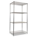 Racks & Shelving | Alera ALESW503624SR NSF Certified Industrial 4-Shelf 36 in. x 24 in. x 72 in. Wire Shelving Kit - Silver image number 0