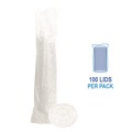 Cup Lids | Boardwalk BWKPET912STRAWPK 9 oz. to 12 oz. Crystal-Clear Cold Cup Straw-Slot Lids - Clear (100/Pack) image number 3