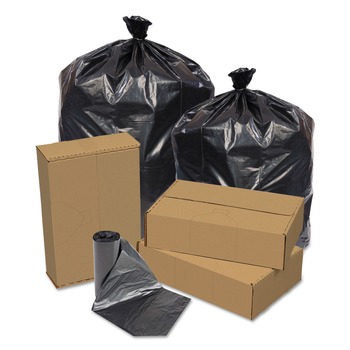 PRODUCTS | Pitt Plastics EC404615K Eco Strong 40 in. x 46 in. 1.5 mil. 45-Gallon Can Liners - Black (100/Carton)