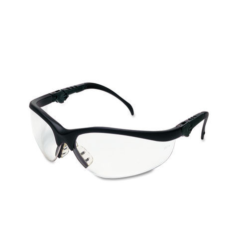 Safety Glasses | MCR Safety KD310 Klondike Plus Safety Glasses - Black Frame/Clear Lens image number 0
