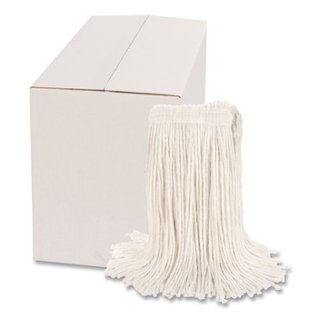 Boardwalk BWK2020RCT #20 Cut-End Rayon Wet Mop Head - White (12/Carton)