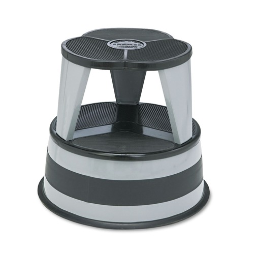 Step Stools & Ladders | Cramer 100182 16 in. Diameter x 14.25 in. h Kik-Step Steel 2-Step Stool - Slate image number 0