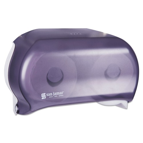 Toilet Tissue Dispensers | San Jamar R3600TBK 8 in. x 5.75 in. x 12.75 in. VersaTwin Tissue Dispenser Classic Transparent Black Pearl image number 0