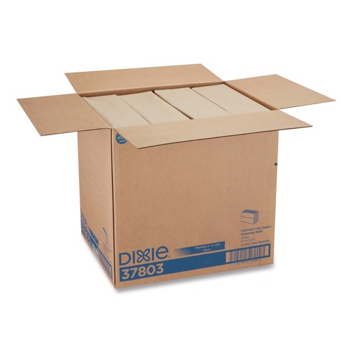Dispenser Napkins | Georgia-Pacific 37803 Interfold Napkin Refills 1-Ply 13 x 12 White 600 Napkins/Pack12 Packs/Carton image number 0