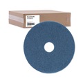Floor Pads-Stripping | Boardwalk BWK4020BLU 20 in. Diameter Scrubbing Floor Pads - Blue (5/Carton) image number 1