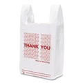 T-Sacks & Thank You Bags | Barnes Paper Company 6415THYOU 4 in. x 15 in. 2 mil Plastic Thank-You T-Sack - White (2000/Carton) image number 2
