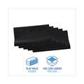 Low-Density Trash Bags | Boardwalk H8647WKK 56 Gallon 1.7 mil 43 in. x 47 in. Flat Pack Linear Low Density Industrial Can Liners - Black (100/Carton) image number 4