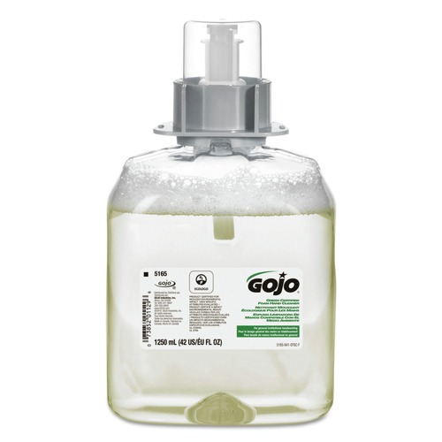 Soap Refills | GOJO Industries 5165-03 1,250 mL Green Certified Foaming Hand Cleaner Refill for FMX-12 Dispenser - Unscented image number 0