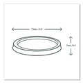 Souffle & Portion Cups | Vegware CF736 2 oz. - 4 oz. Compostable Plastic Portion Pot Lids - Clear (2000/Carton) image number 4