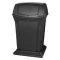 Outdoor Waste Receptacles | Rubbermaid Commercial FG917188BLA Ranger 45-Gallon Fire-Safe Structural Foam Container - Black image number 2