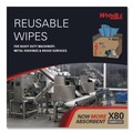 Perforated Roll & Hand Towels | WypAll 41041 11.1 in. x 16.8 in. Power Clean X80 Heavy Duty Cloths - Blue (160/Carton) image number 7