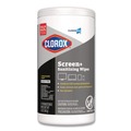 Cleaning Cloths & Wipes | Clorox 60724 CloroxPro ScreenPlus 6 in. x 8 in. Sanitizing Wipes - Citrus Blend White (6/Carton) image number 1