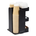 Perforated Roll & Hand Towels | Mind Reader CUPOSPIN-BLK 8 in. x 8 in. x 12 in. 8-Compartment Anchor Collection Coffee Cup, Lid, and Condiment Carousel Countertop Organizer - Black image number 2
