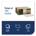Cleaning Cloths & Wipes | Tork 192815 13 in. x 21 in. 1-Ply 2 in 1 Wiper - White (120/Carton) image number 2