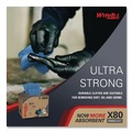 Perforated Roll & Hand Towels | WypAll 41041 11.1 in. x 16.8 in. Power Clean X80 Heavy Duty Cloths - Blue (160/Carton) image number 6