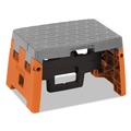 Step Stools & Ladders | Cosco 11903BGO1E 8.5 in. Working Height 300 lbs. Capacity 1-Step Folding Step Stool - Orange/Gray image number 0