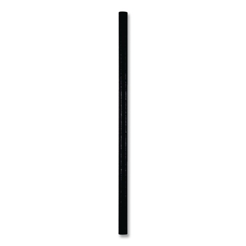 Straws/Stems/Sticks | Hoffmaster 61612099 5.75 in. Aardvark Paper Straws - Black (3200/Carton) image number 0