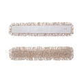 Mop Heads | Boardwalk BWK1348 48 in. x 5 in. Hygrade Cotton Industrial Dust Mop Head - White image number 1