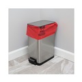 Low-Density Trash Bags | Boardwalk A4832PRK 24 in. x 32 in. 1.3 mil 16 gal. Linear Low Density Health Care Trash Can Liners - Red (250/Carton) image number 7