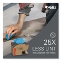 Perforated Roll & Hand Towels | WypAll 33352 Power Clean BRAG Box 12.1 in. x 16.8 in. Oil Grease and Ink Cloths - Blue (180/Carton) image number 5