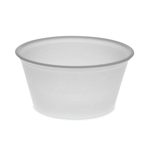 Cups | Pactiv Corp. YS200 2 oz. Plastic Portion Cup - Translucent (2400/Carton) image number 0