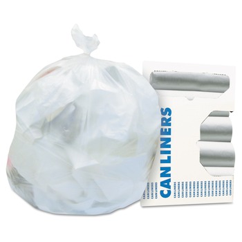 Heritage Z4022RN R01 22 in. x 20 in. 6 mic 7 gallon High-Density Waste Can Liners - Natural (2000/Carton)