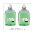 Shampoos, Conditioners, & Body Washes | GOJO Industries 5263-02 2000 mL Refill Green Certified Foam Hair and Body Wash - Cucumber Melon (2/Carton) image number 1