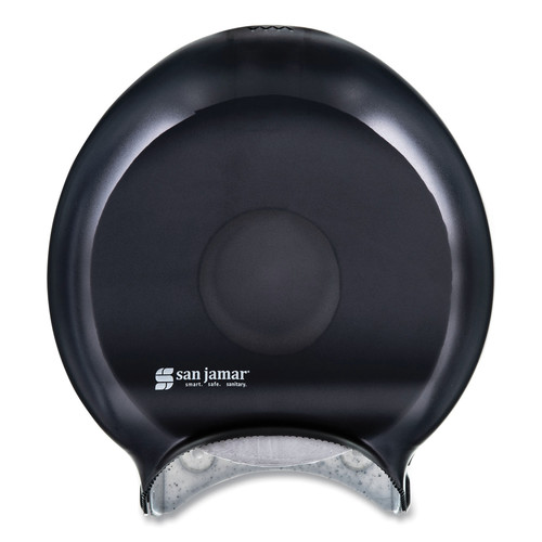 Toilet Tissue Dispensers | San Jamar R2000TBK 9 in. Roll 10.25 in. x 5.63 in. x 12 in. Single Jumbo Bath Classic Tissue Dispenser - Transparent Black Pearl image number 0