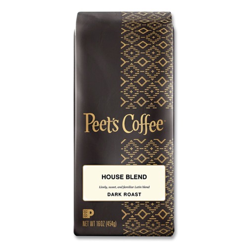 Coffee - Caffeinated | Peet's Coffee & Tea 501619 1 lb. Bag House Blend Ground Bulk Coffee image number 0