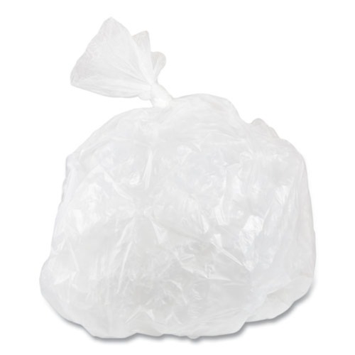 High-Density Trash Bags | Inteplast Group VALH3660N12 36 in. x 58 in. 55 Gallon 13 microns High-Density Commercial Can Liners Value Pack - Clear (200/Carton) image number 0