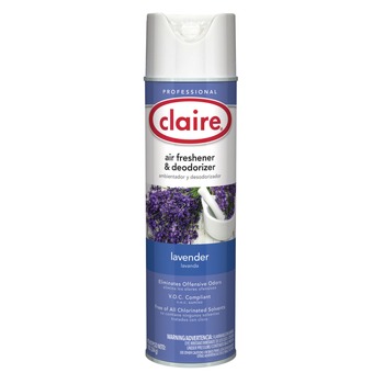 Claire CL191 10 oz. Aerosol Spray Aerosol Air Freshener and Deodorizer - Lavender (1/Carton)