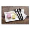 Disposable Spoons | Eco-Products EP-S113 6 in. 100% Recycled Content Spoon - Black (1000/Carton) image number 2