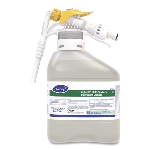 All Purpose Cleaners & Degreasers | Diversey Care 5549271 5 Liter Alpha-HP Multi-Surface Disinfectant Cleaner - Citrus Scent (1/Carton) image number 0