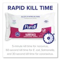Cleaning Cloths & Wipes | PURELL 9371-12 1-Ply 7.4 in. x 9 in. Fragrance-Free Foodservice Surface Sanitizing Wipes - White (12 Pouches/Carton) image number 4