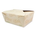 Food Containers & Lids | World Centric TO-NT-4 6.25 in. x 8.7 in. x 3.5 in. 95 oz. Sugarcane No Tree Folded Takeout Containers - Natural (160/Carton) image number 0
