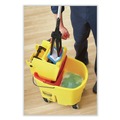 Buckets & Wringers | Rubbermaid Commercial 1863896 35 qt. WaveBrake 2.0 Side-Press Plastic Bucket/Wringer Combos - Black image number 2