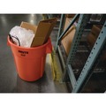 Indoor Waste Receptacles | Rubbermaid Commercial 2119308 Brute 32 gal Resin Container - Round Orange image number 10