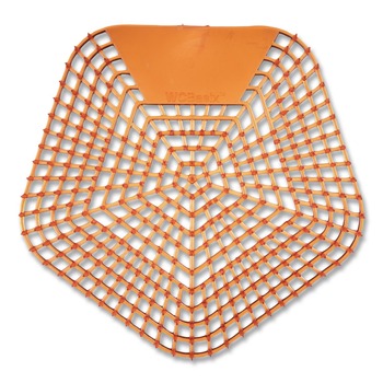 Boardwalk WCBX-P-010I010I-04-AAS80- 0.11 oz Anti-Splash Urinal Screen - Mango Mist Scent/Orange (10/Carton)