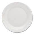 Plates | Dart 6PWQR 6 in. Mediumweight Foam Dinnerware Plates - White (125/Pack) image number 0