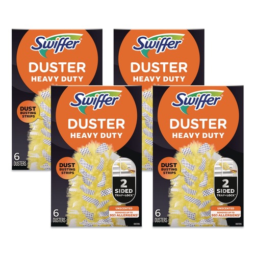 Dusters | Swiffer 21620 Dust Lock Fiber Heavy Duty Dusters Refill - Yellow (24/Carton) image number 0