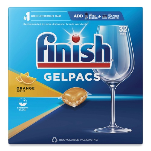 Dishwashing Detergents | FINISH 51700-81053 Orange Scent Dish Detergent Gelpacs image number 0