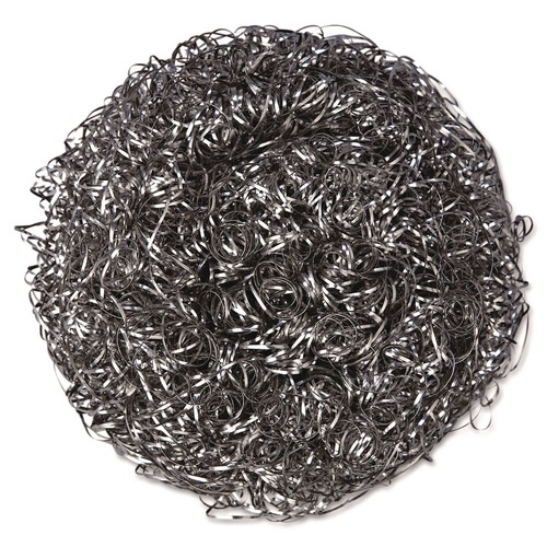 Grill Scrubbers | Kurly Kate 6375650 Large Stainless Steel Scrubbers - Steel Gray (6/Carton) image number 0