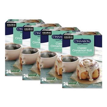 Keurig 5000330074 Cinnabon Classic Coffee K-Cups - Cinnamon Roll (96/Carton)