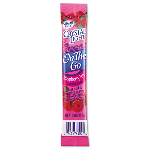 Drink Mixes | Crystal Light GEN00798 0.08 oz. Packets Flavored Drink Mix - Raspberry Ice (30/Box) image number 0