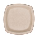 Plates | Dart 6PSC1PF 6.7 in. x 6.7 in. ProPlanet Seal Compostable Fiber Plate Dinnerware - Tan (125/Pack) image number 0