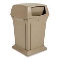 Outdoor Waste Receptacles | Rubbermaid Commercial FG917188BEIG Ranger 45-Gallon Fire-Safe Structural Foam Container - Beige image number 3